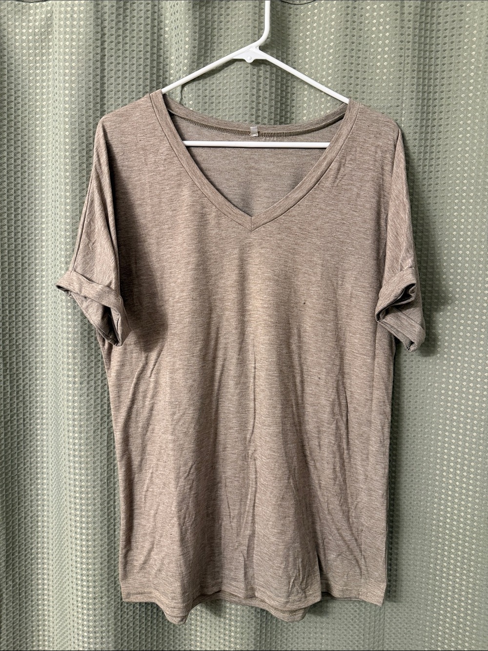Classic V-Neck Women’s Tee in Taupe